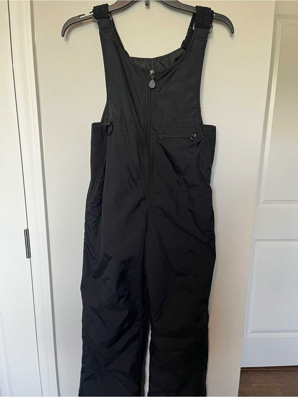 Youth Black Insulated Snow Bib — Classic One-Piece